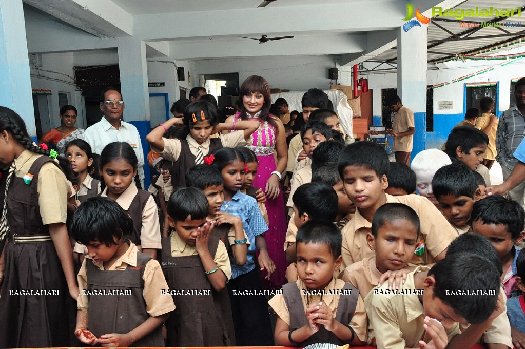 Ramya Sri Birthday Celebrations 2014 at Devnar Blind School