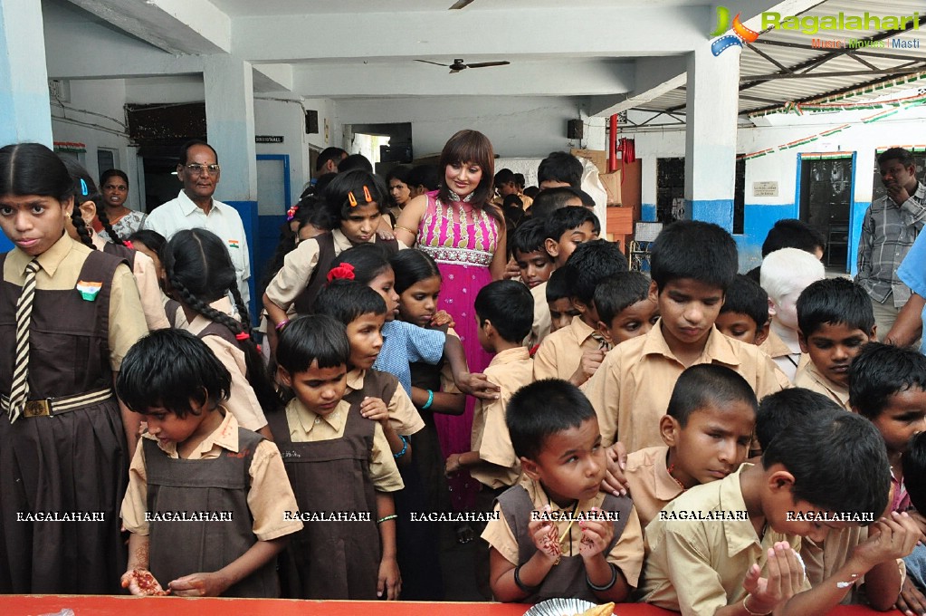 Ramya Sri Birthday Celebrations 2014 at Devnar Blind School