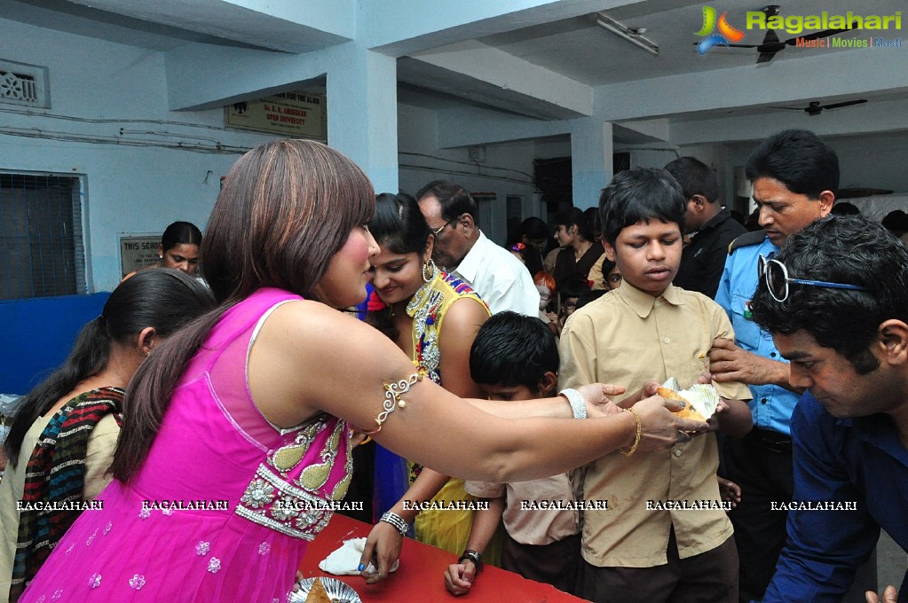 Ramya Sri Birthday Celebrations 2014 at Devnar Blind School