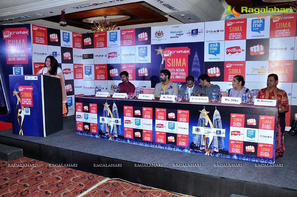 SIIMA Press Meet 2014, Chennai