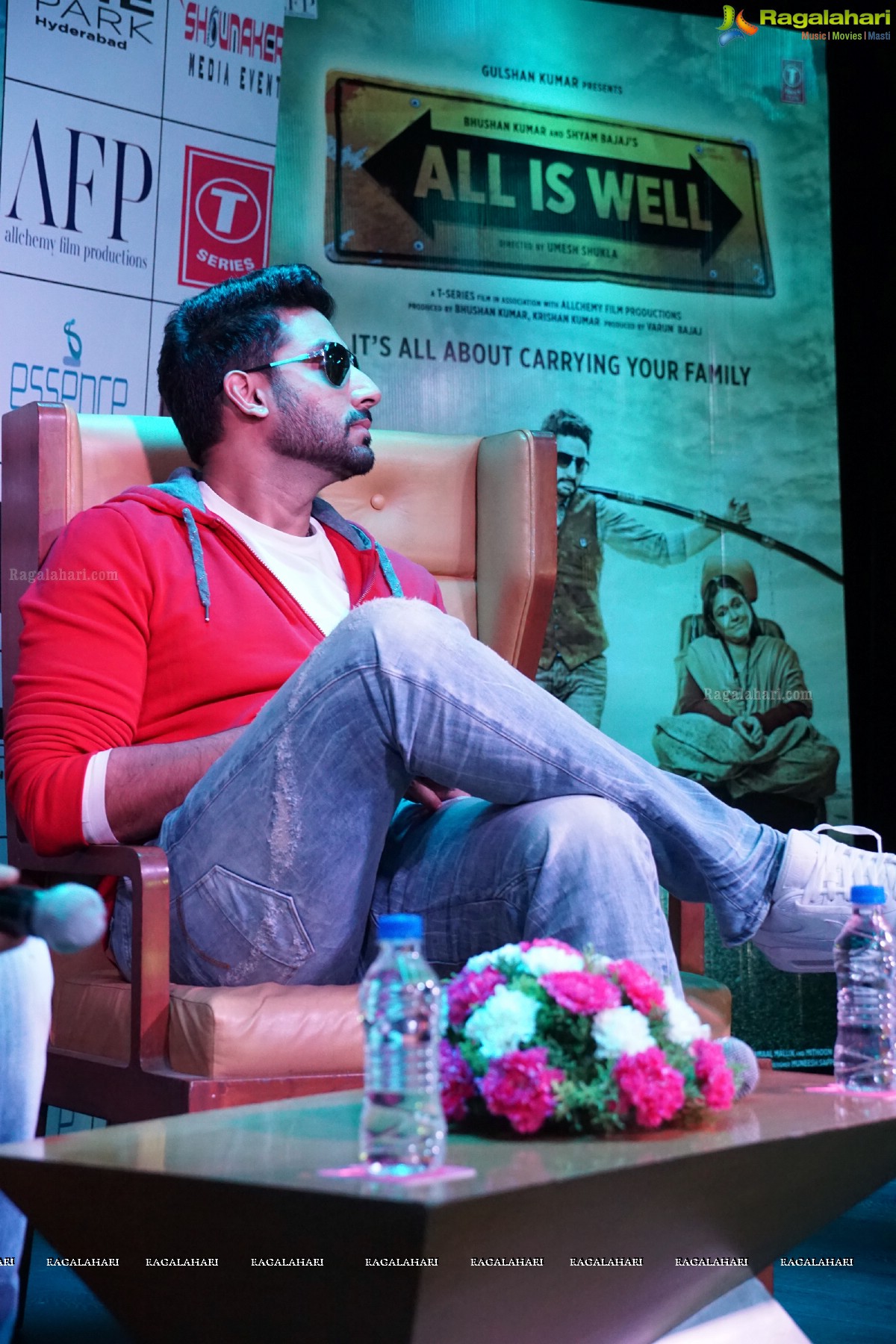 Abhishek Bachchan's All Is Well Movie Promotions at Hyderabad