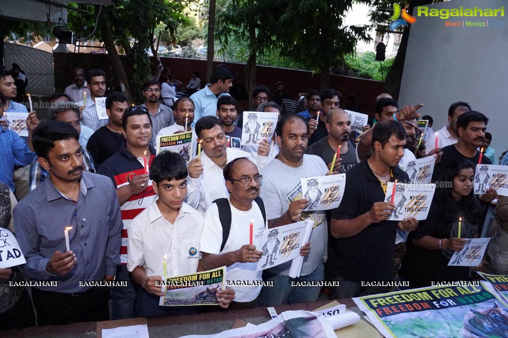 Bring Back Ustad - Peace Rally by Wild Life Photographers in Hyderabad