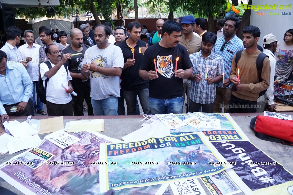 Bring Back Ustad - Peace Rally by Wild Life Photographers in Hyderabad