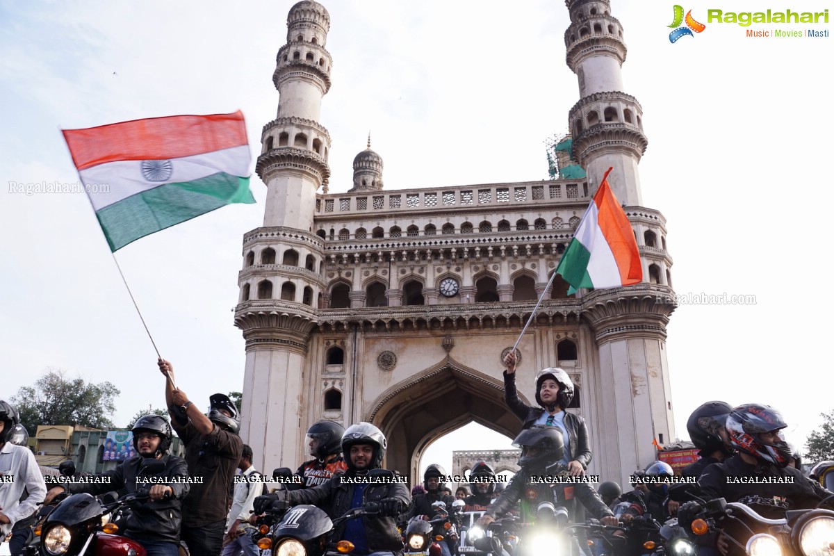 Harley Owners Group Independence Day 2015 Rally at Charminar, Hyderabad