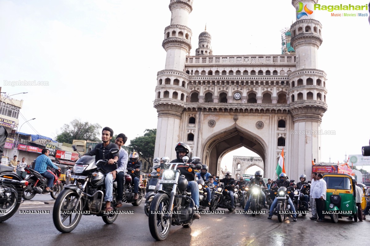 Harley Owners Group Independence Day 2015 Rally at Charminar, Hyderabad