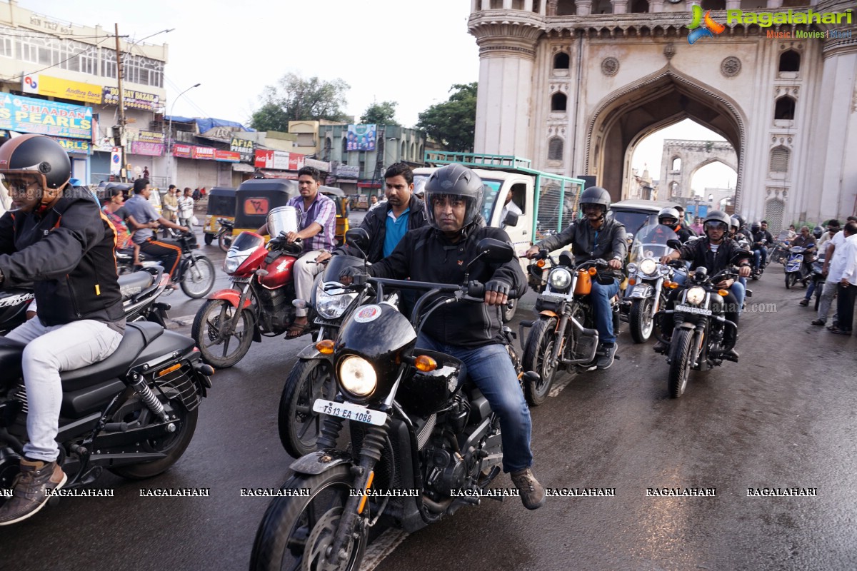Harley Owners Group Independence Day 2015 Rally at Charminar, Hyderabad