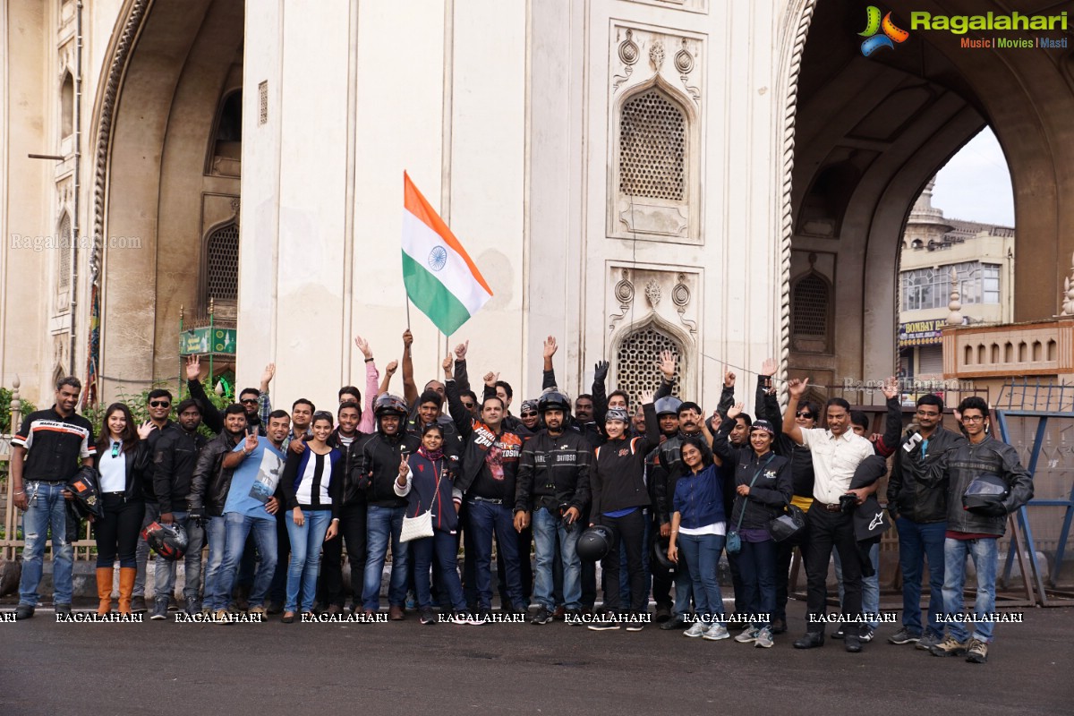 Harley Owners Group Independence Day 2015 Rally at Charminar, Hyderabad