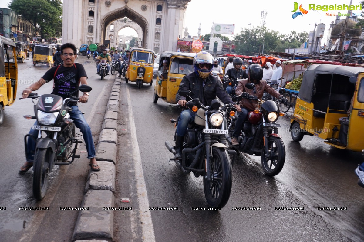 Harley Owners Group Independence Day 2015 Rally at Charminar, Hyderabad