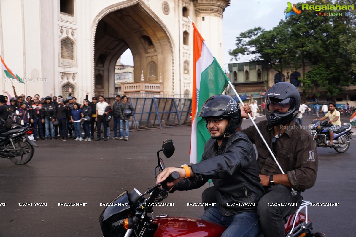 Harley Owners Group Independence Day 2015 Rally at Charminar, Hyderabad