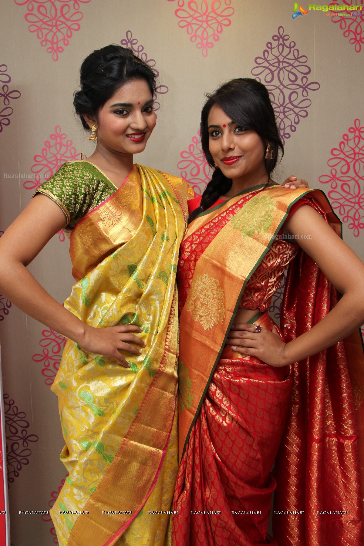 Launch of Kancheevaram Collection at Srinivasa Textiles by Actress Archana, Khenisha, Sita and other models