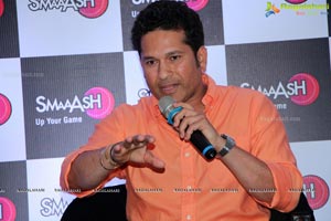 Sachin Tendulkar launches Smaaash at Inorbit Mall