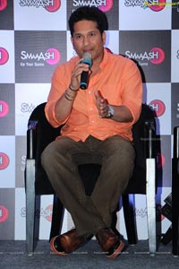 Sachin Tendulkar launches Smaaash at Inorbit Mall