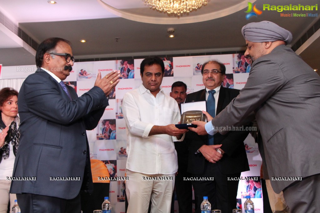KT Rama Rao inaugurates Thomson branded LED TV Product Range in Hyderabad
