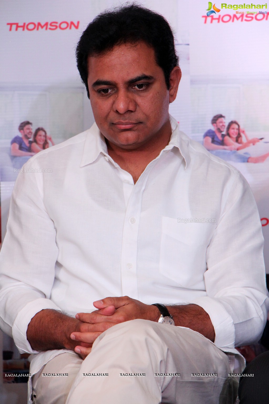 KT Rama Rao inaugurates Thomson branded LED TV Product Range in Hyderabad