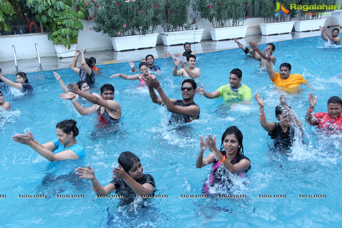 Aqua Zumba (R) Pool Party With Vijaya Tupurani at Radisson Blu Plaza Hotel, Hyderabad