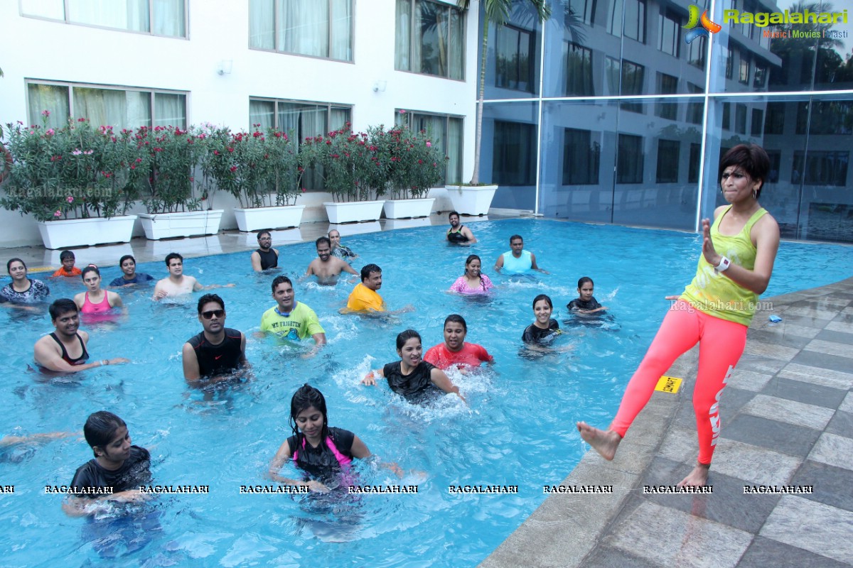 Aqua Zumba (R) Pool Party With Vijaya Tupurani at Radisson Blu Plaza Hotel, Hyderabad