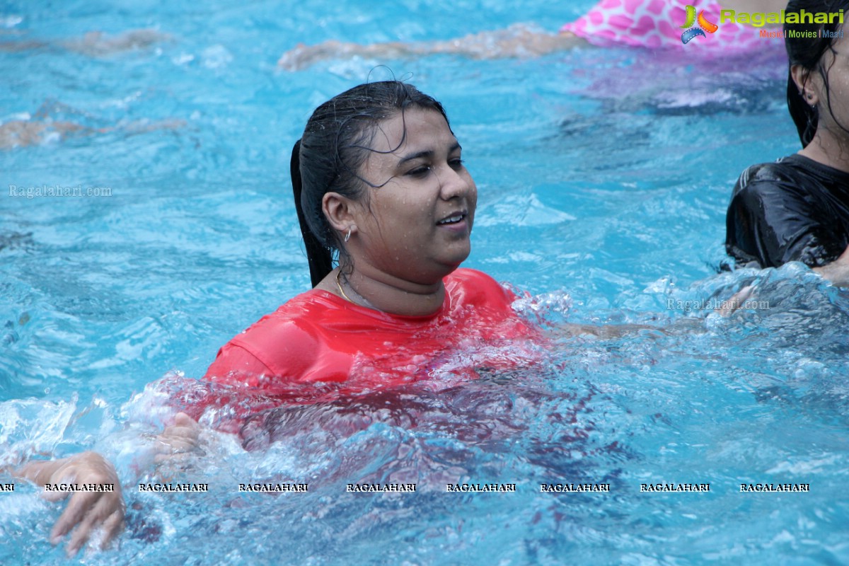 Aqua Zumba (R) Pool Party With Vijaya Tupurani at Radisson Blu Plaza Hotel, Hyderabad