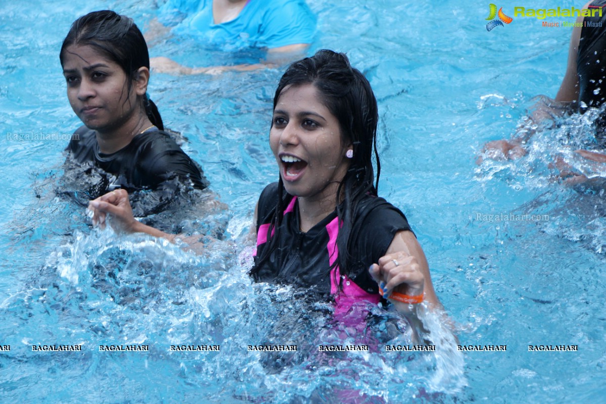 Aqua Zumba (R) Pool Party With Vijaya Tupurani at Radisson Blu Plaza Hotel, Hyderabad