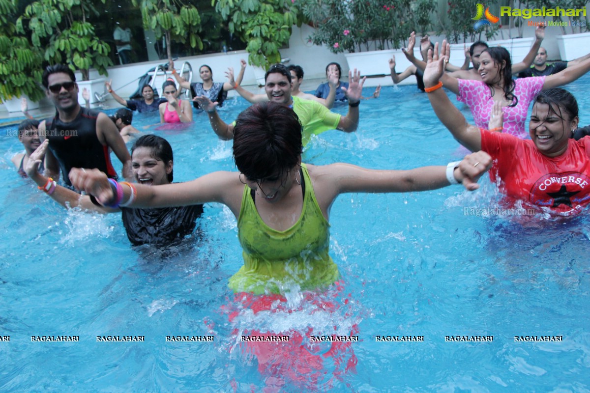 Aqua Zumba (R) Pool Party With Vijaya Tupurani at Radisson Blu Plaza Hotel, Hyderabad