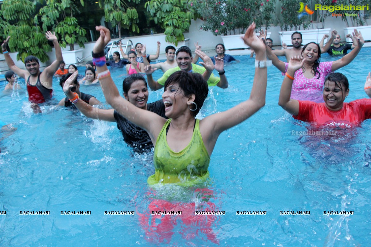 Aqua Zumba (R) Pool Party With Vijaya Tupurani at Radisson Blu Plaza Hotel, Hyderabad