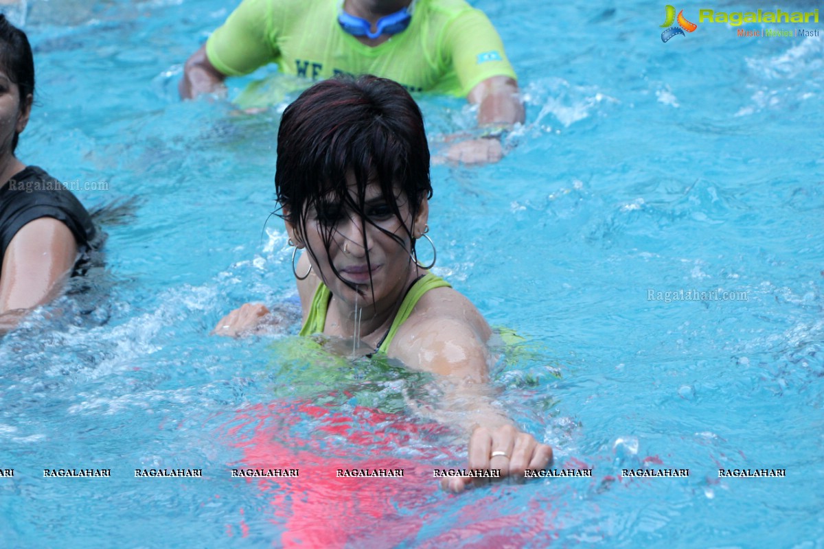 Aqua Zumba (R) Pool Party With Vijaya Tupurani at Radisson Blu Plaza Hotel, Hyderabad