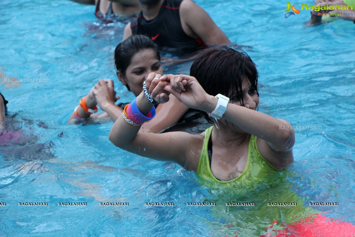 Aqua Zumba (R) Pool Party With Vijaya Tupurani at Radisson Blu Plaza Hotel, Hyderabad