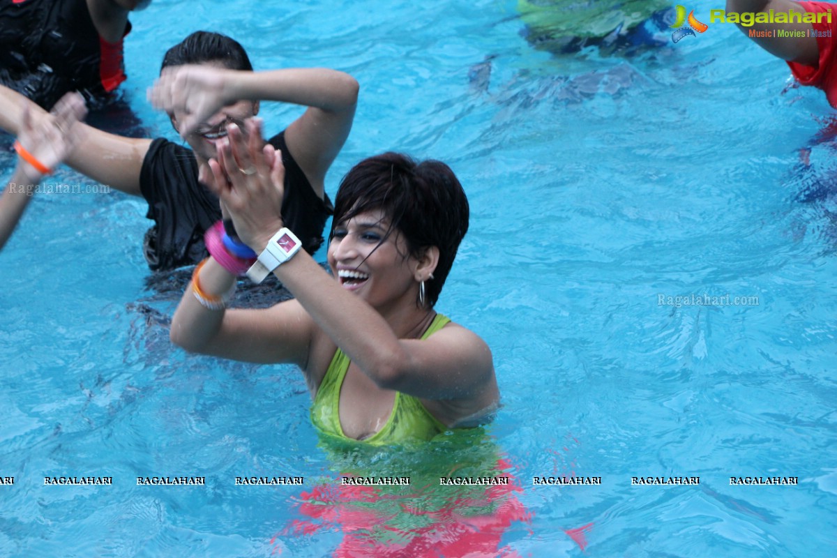 Aqua Zumba (R) Pool Party With Vijaya Tupurani at Radisson Blu Plaza Hotel, Hyderabad