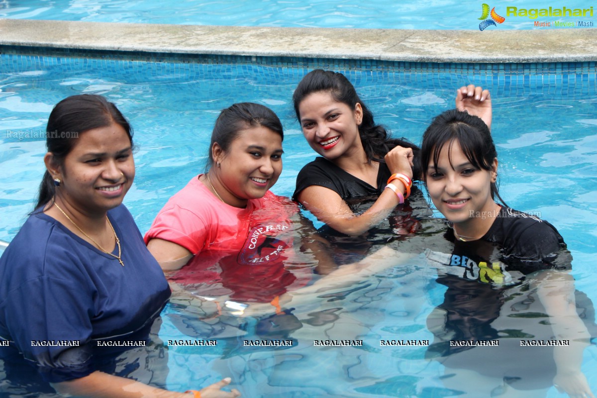 Aqua Zumba (R) Pool Party With Vijaya Tupurani at Radisson Blu Plaza Hotel, Hyderabad