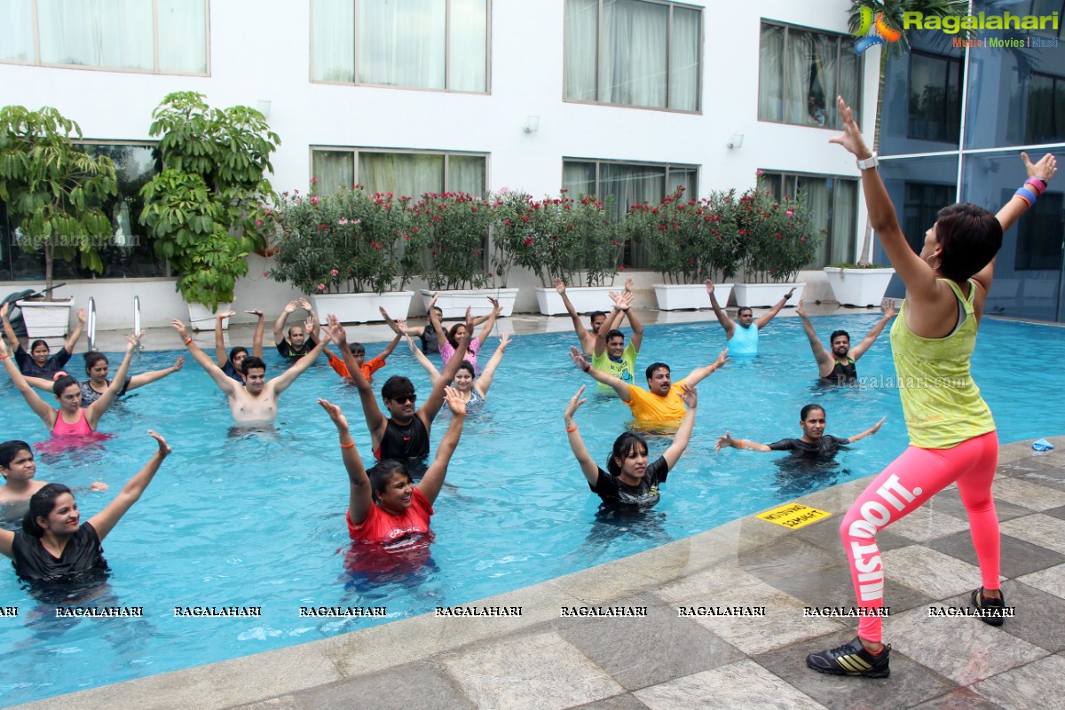 Aqua Zumba (R) Pool Party With Vijaya Tupurani at Radisson Blu Plaza Hotel, Hyderabad