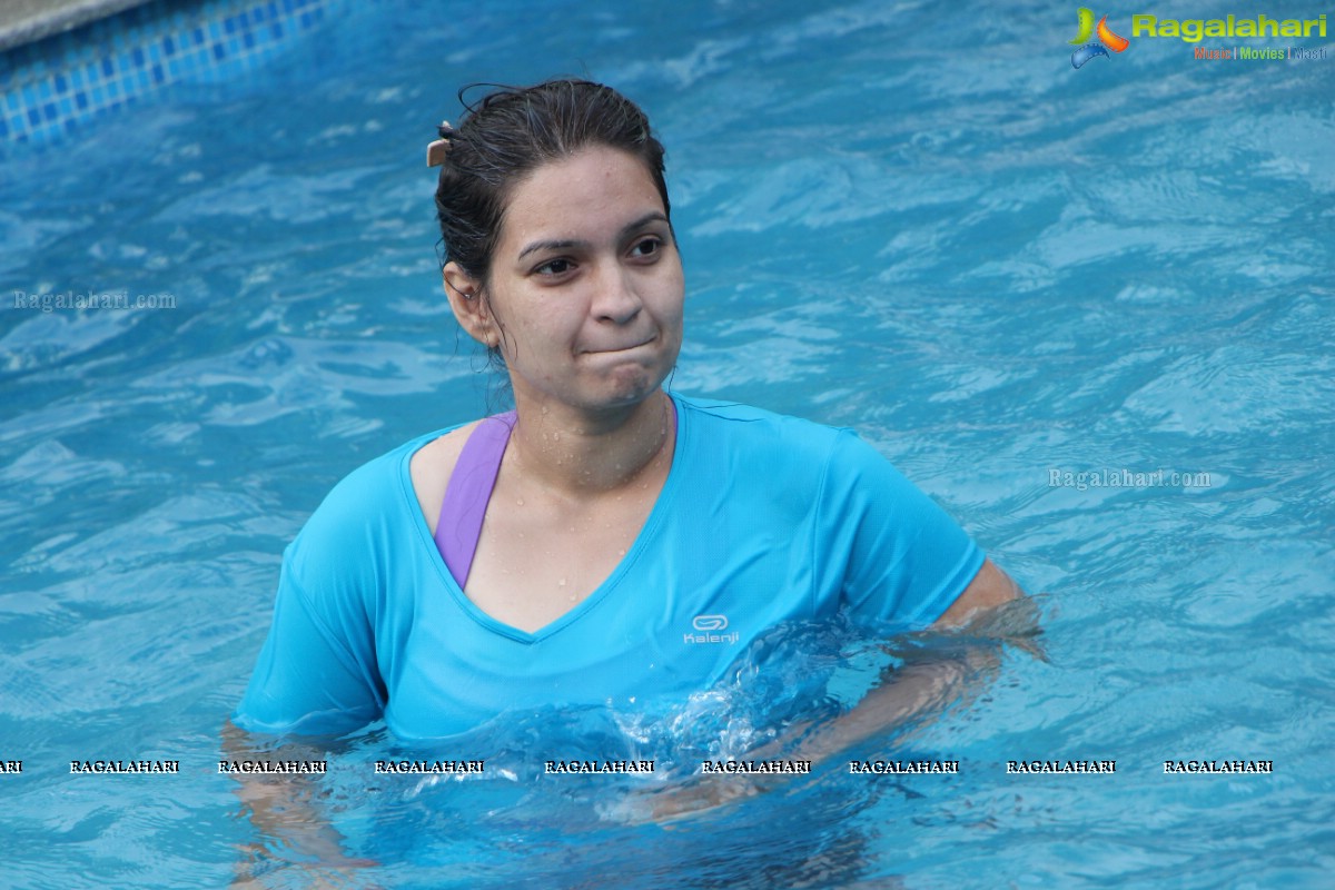 Aqua Zumba (R) Pool Party With Vijaya Tupurani at Radisson Blu Plaza Hotel, Hyderabad