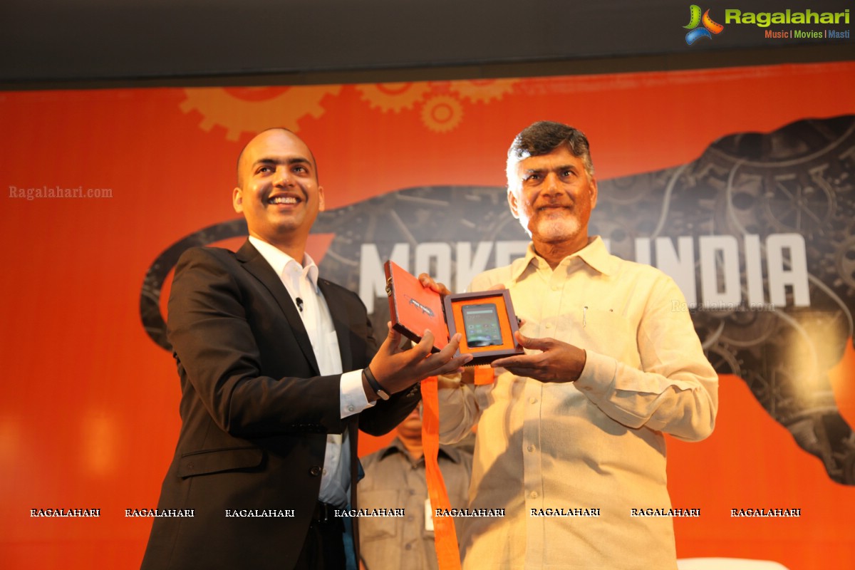 Andhra Pradesh Chief Minister N Chandrababu Naidu launches Xiaomi's First Made In India Redmi 2 Prime Phone in Vizag