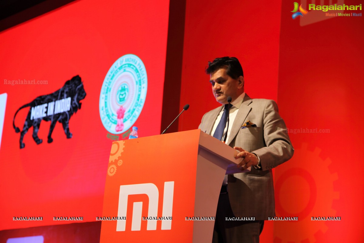 Andhra Pradesh Chief Minister N Chandrababu Naidu launches Xiaomi's First Made In India Redmi 2 Prime Phone in Vizag
