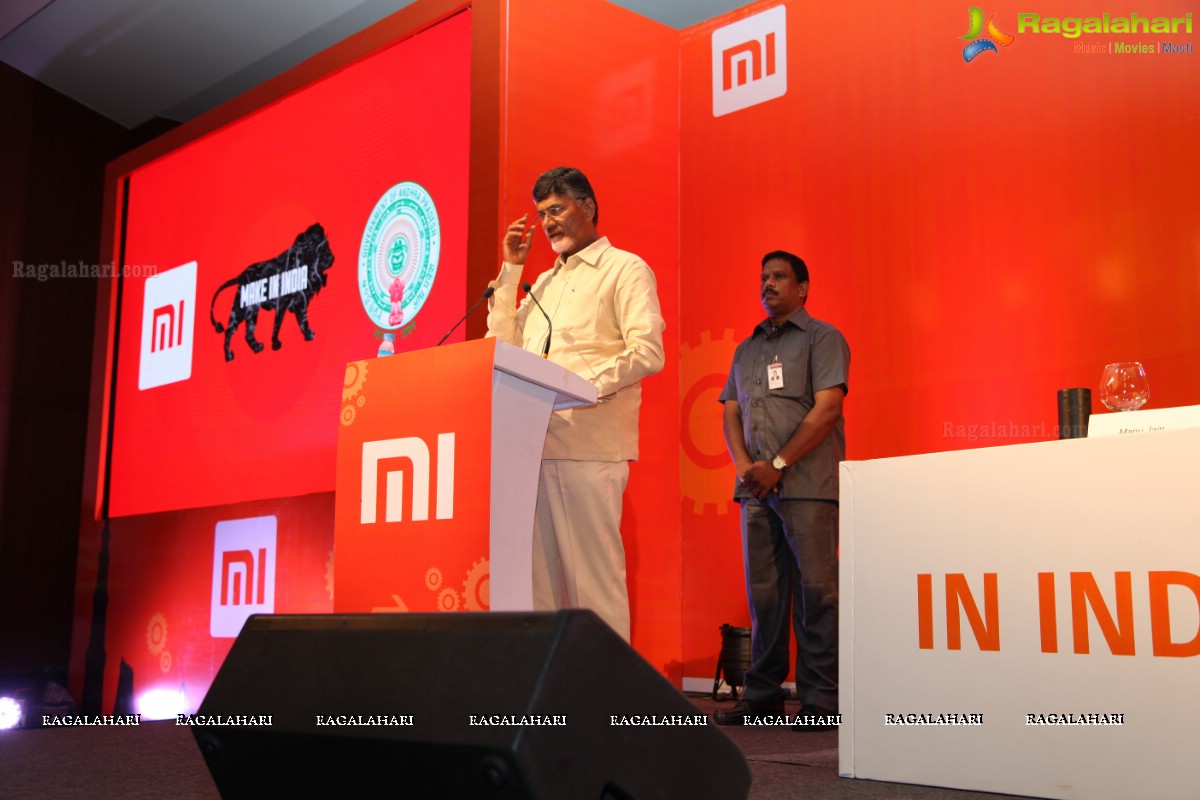 Andhra Pradesh Chief Minister N Chandrababu Naidu launches Xiaomi's First Made In India Redmi 2 Prime Phone in Vizag