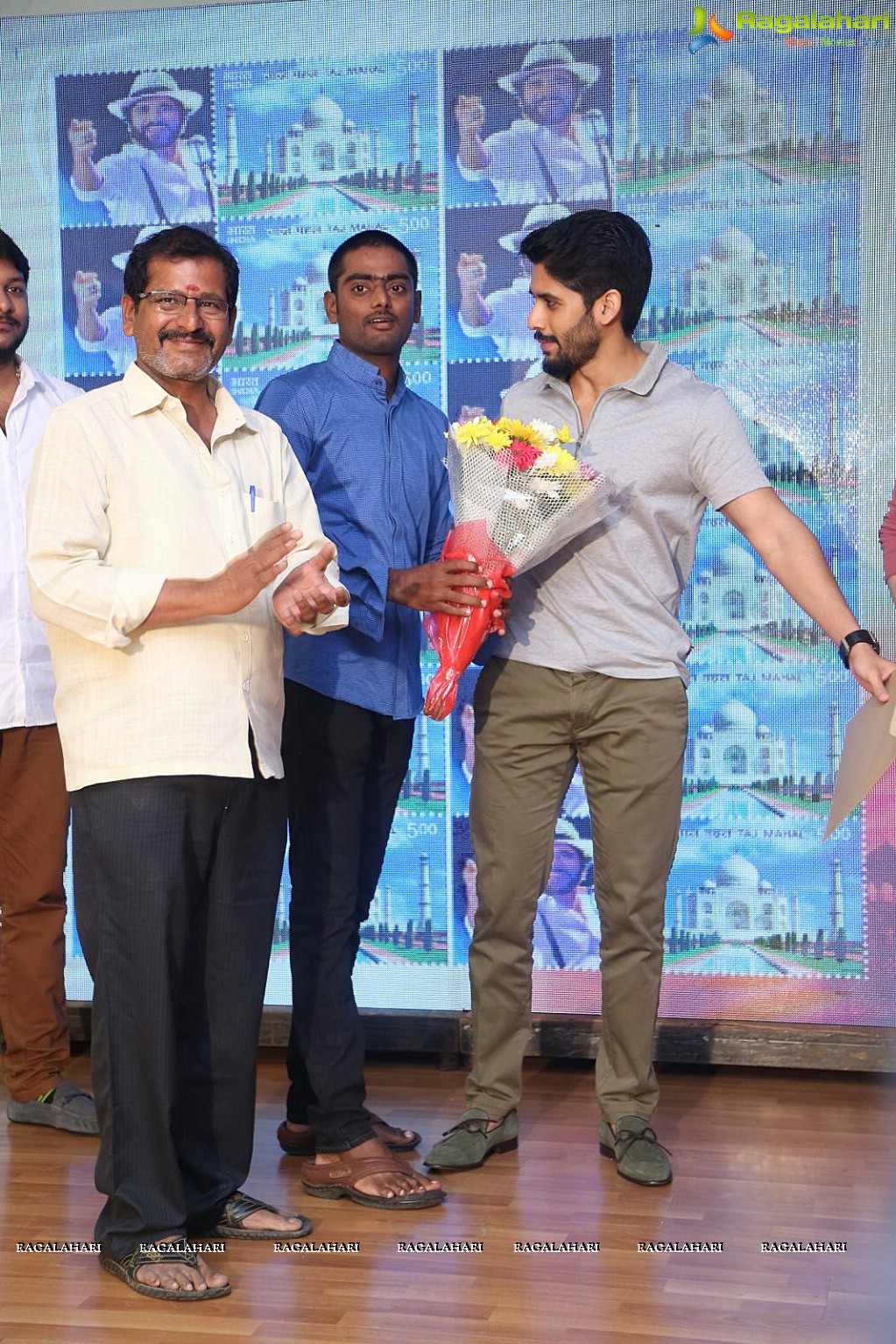 Naga Chaitanya and Akhil launches Nagarjuna's Birthday Stamp