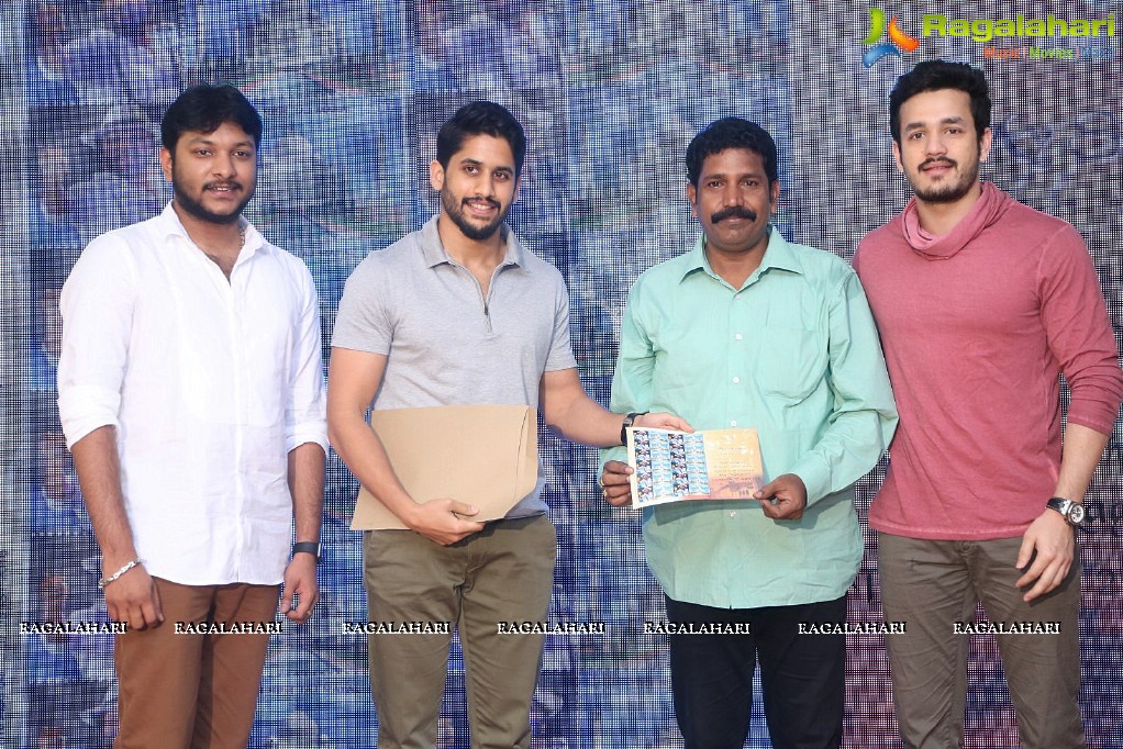 Naga Chaitanya and Akhil launches Nagarjuna's Birthday Stamp