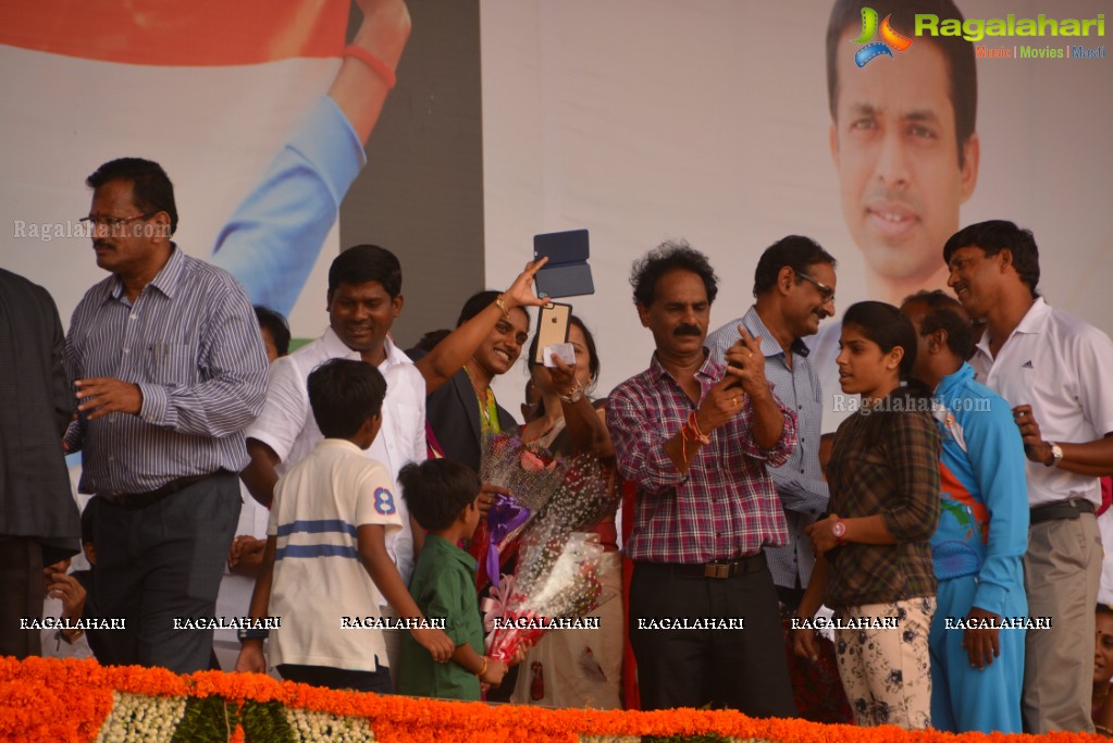 Grand Felicitation to Rio Olympics Silver Medalist PV Sindhu at Gachibowli Stadium