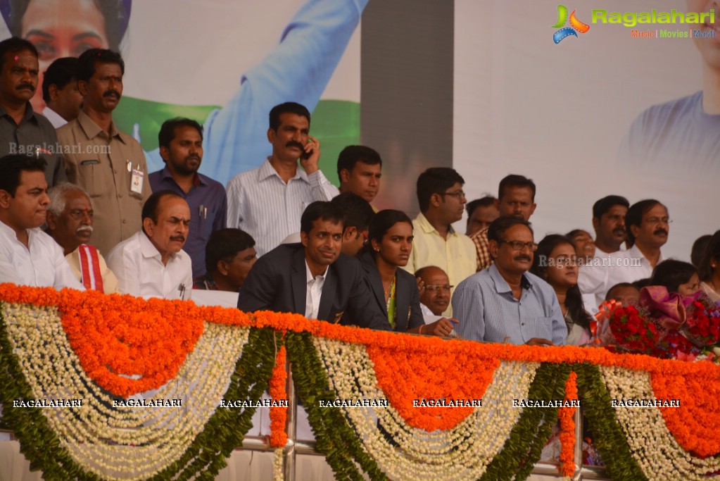 Grand Felicitation to Rio Olympics Silver Medalist PV Sindhu at Gachibowli Stadium