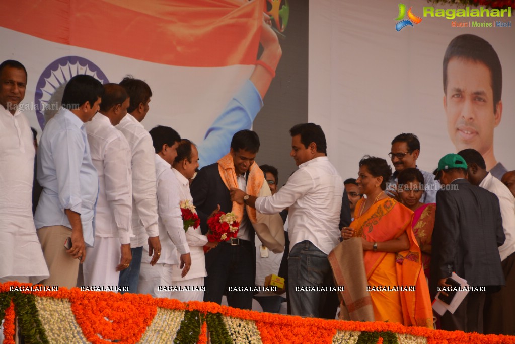 Grand Felicitation to Rio Olympics Silver Medalist PV Sindhu at Gachibowli Stadium