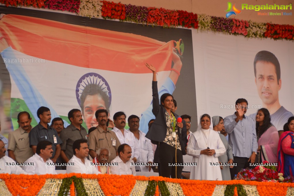 Grand Felicitation to Rio Olympics Silver Medalist PV Sindhu at Gachibowli Stadium