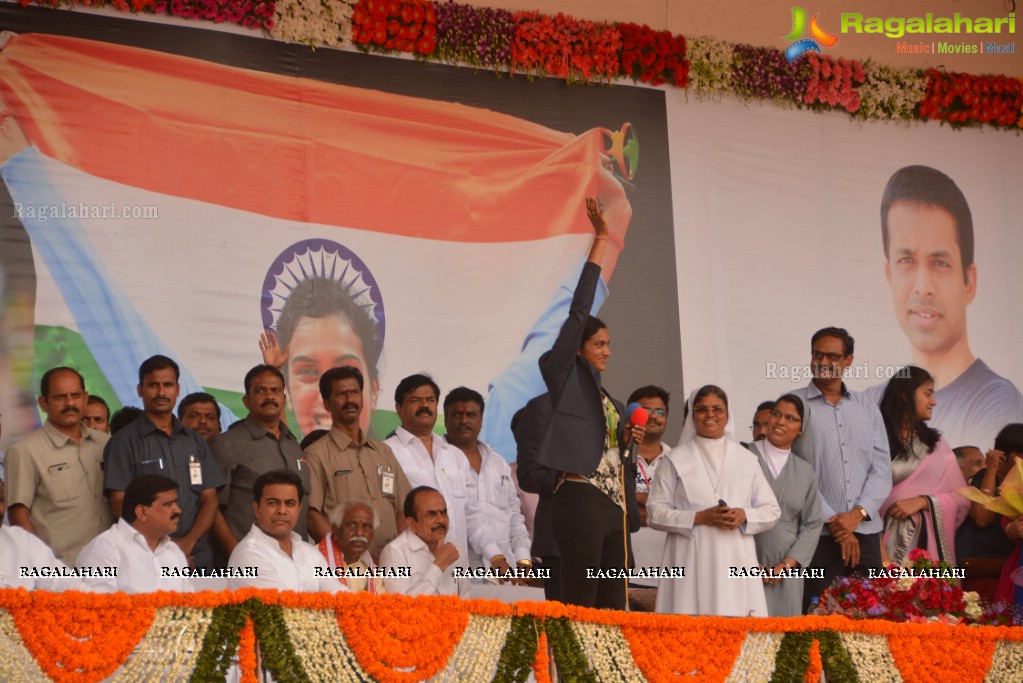 Grand Felicitation to Rio Olympics Silver Medalist PV Sindhu at Gachibowli Stadium