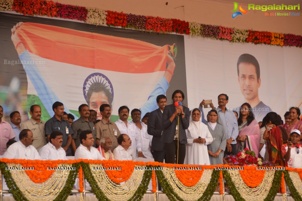 Grand Felicitation to Rio Olympics Silver Medalist PV Sindhu at Gachibowli Stadium