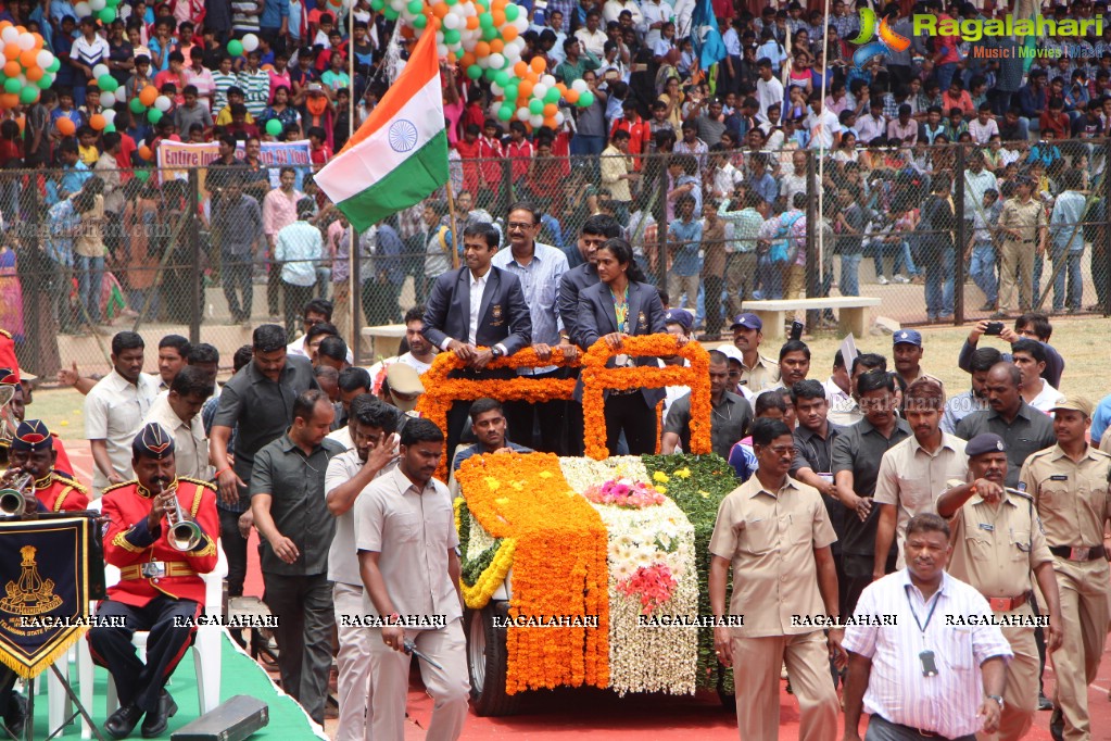 Grand Felicitation to Rio Olympics Silver Medalist PV Sindhu at Gachibowli Stadium