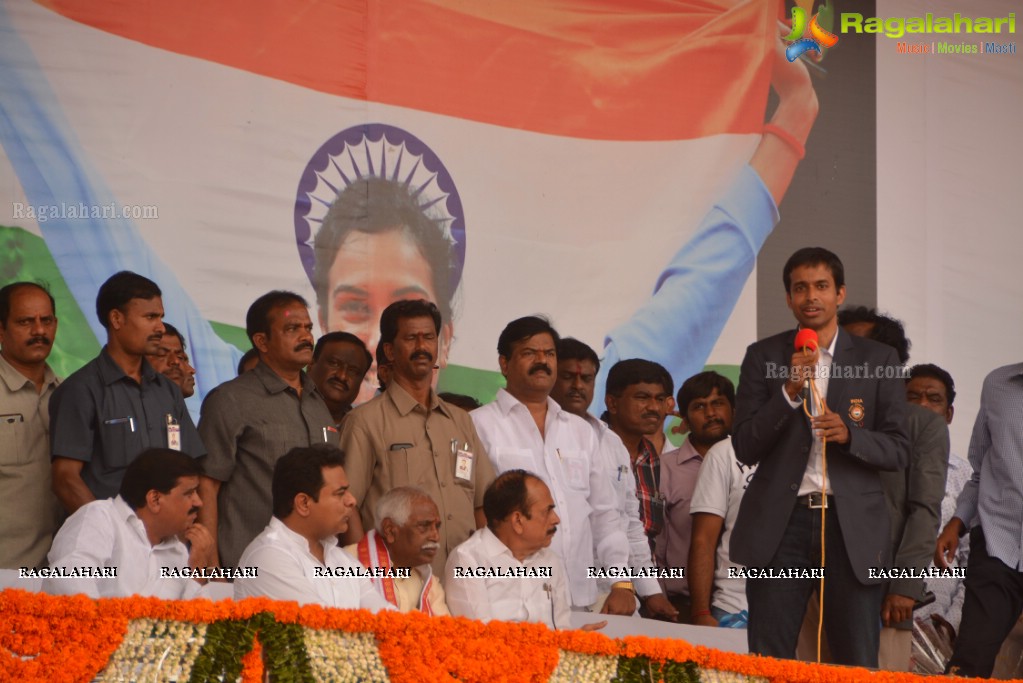 Grand Felicitation to Rio Olympics Silver Medalist PV Sindhu at Gachibowli Stadium