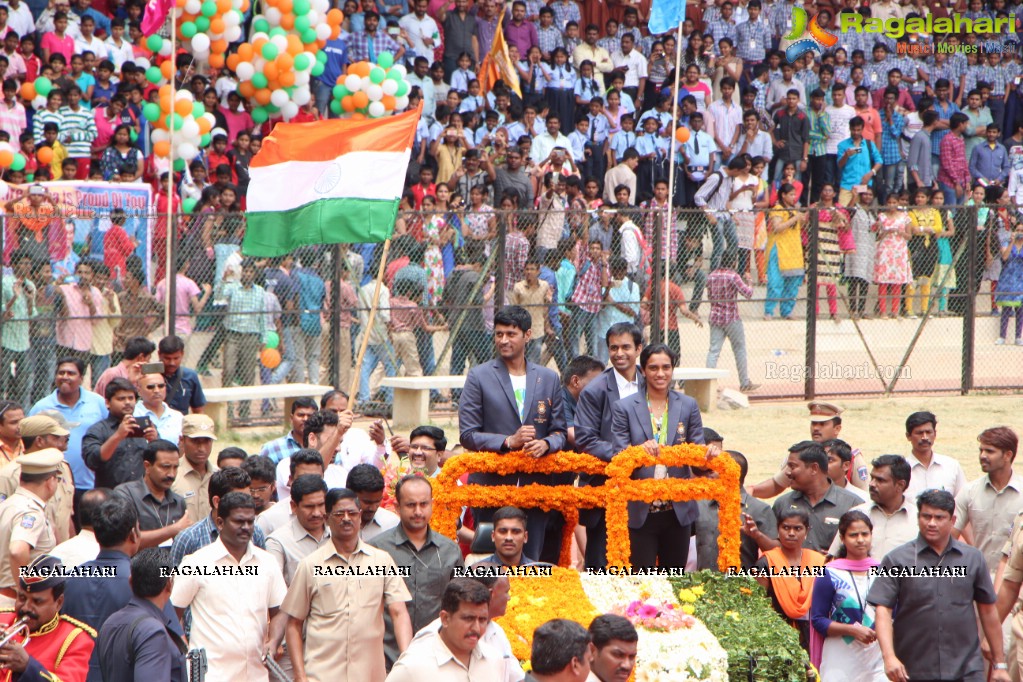 Grand Felicitation to Rio Olympics Silver Medalist PV Sindhu at Gachibowli Stadium