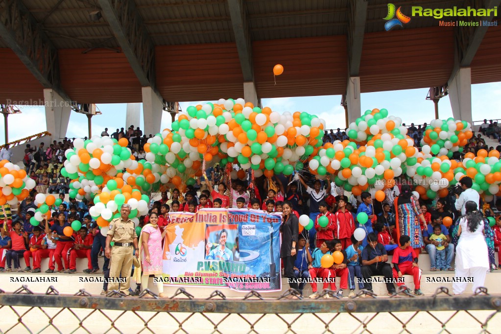 Grand Felicitation to Rio Olympics Silver Medalist PV Sindhu at Gachibowli Stadium