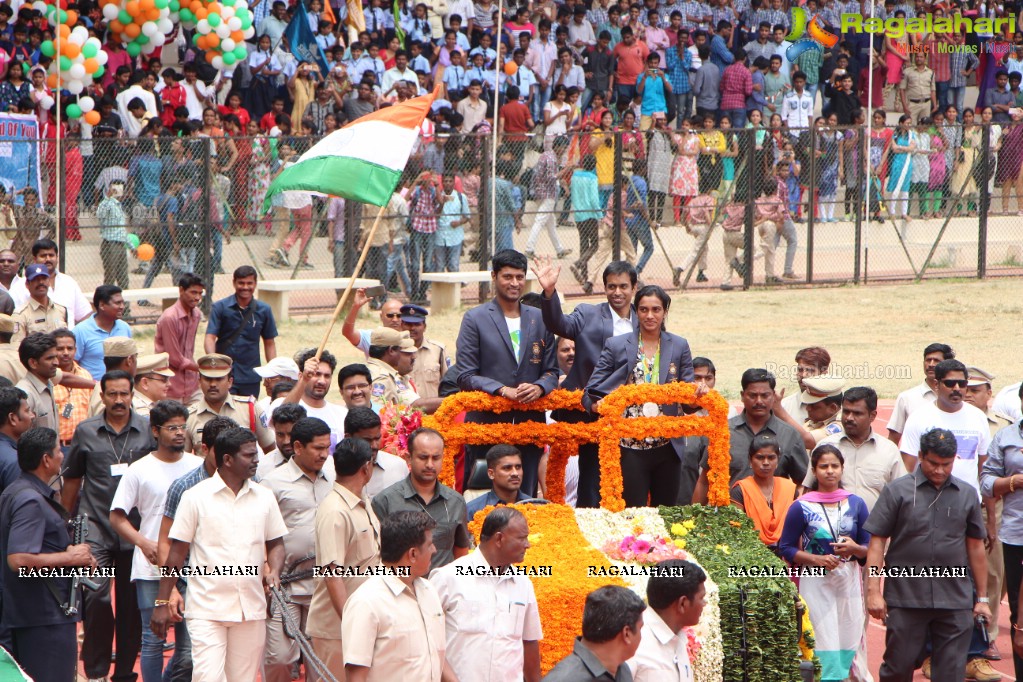 Grand Felicitation to Rio Olympics Silver Medalist PV Sindhu at Gachibowli Stadium