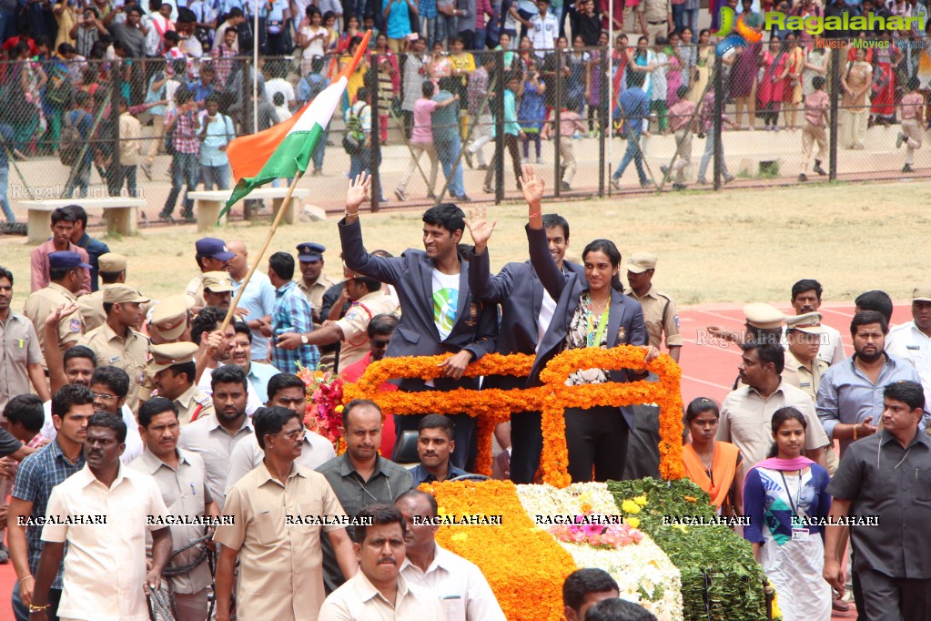 Grand Felicitation to Rio Olympics Silver Medalist PV Sindhu at Gachibowli Stadium