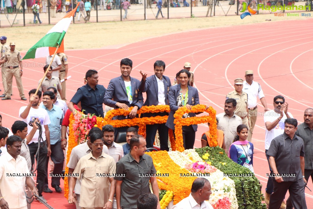 Grand Felicitation to Rio Olympics Silver Medalist PV Sindhu at Gachibowli Stadium