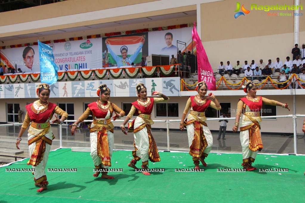 Grand Felicitation to Rio Olympics Silver Medalist PV Sindhu at Gachibowli Stadium