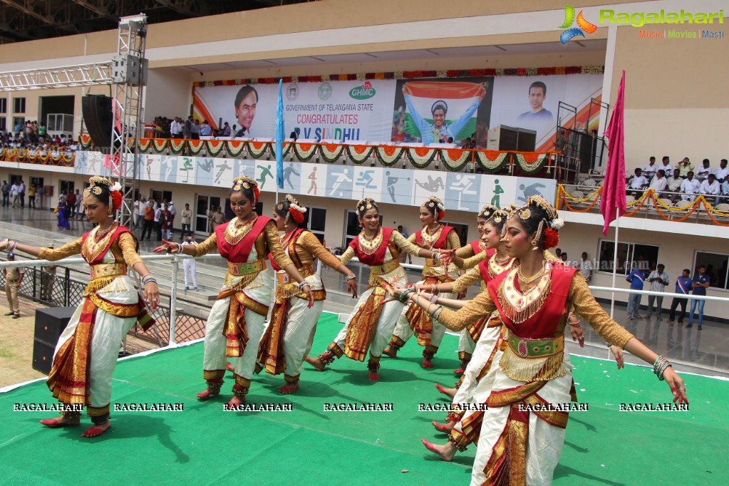 Grand Felicitation to Rio Olympics Silver Medalist PV Sindhu at Gachibowli Stadium